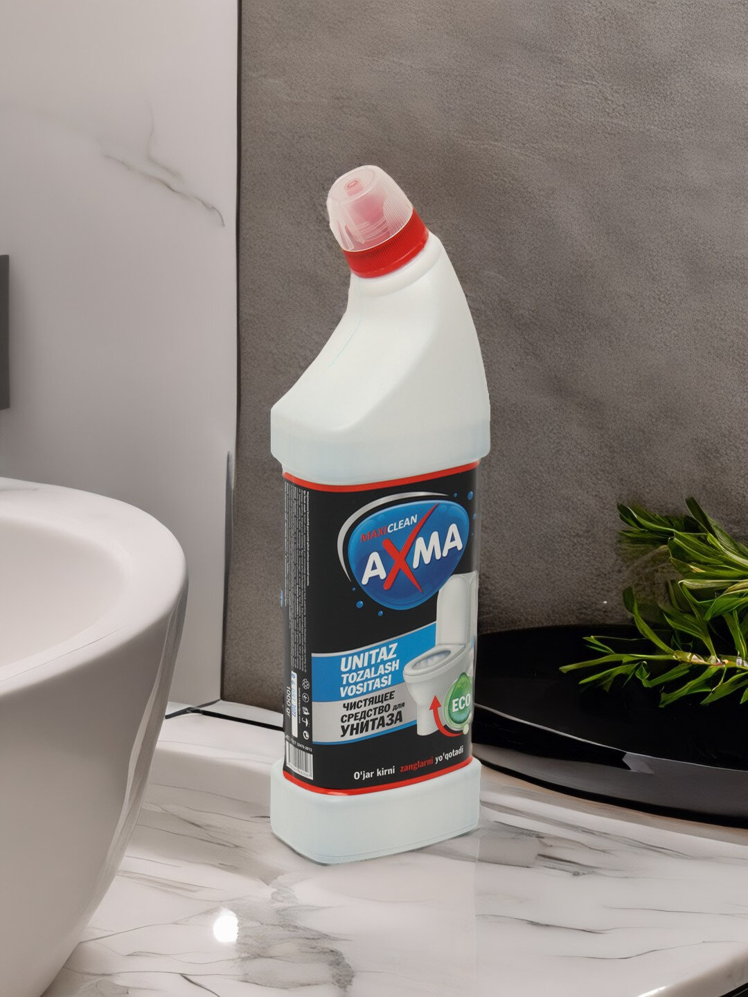 Чистящее средство Axma Maxiclean для унитаза, антибактериальное, гель, 1000г — фото 1