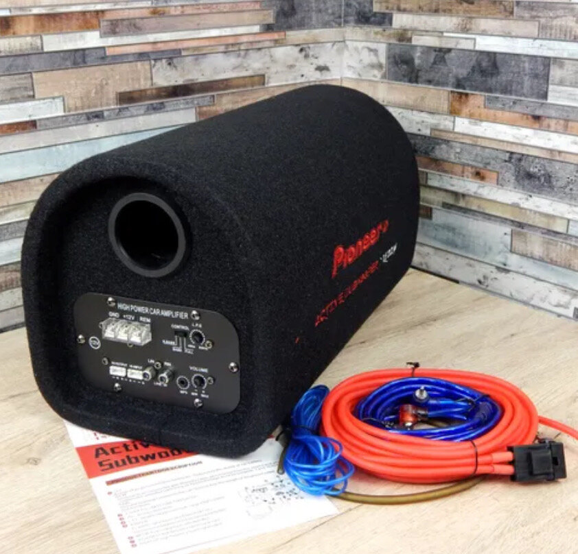 Сабвуфер для автомобиля Cабвуфер автомобильный активный Pioneer ok dv6, 16 см (6 дюйм.) — фото 1