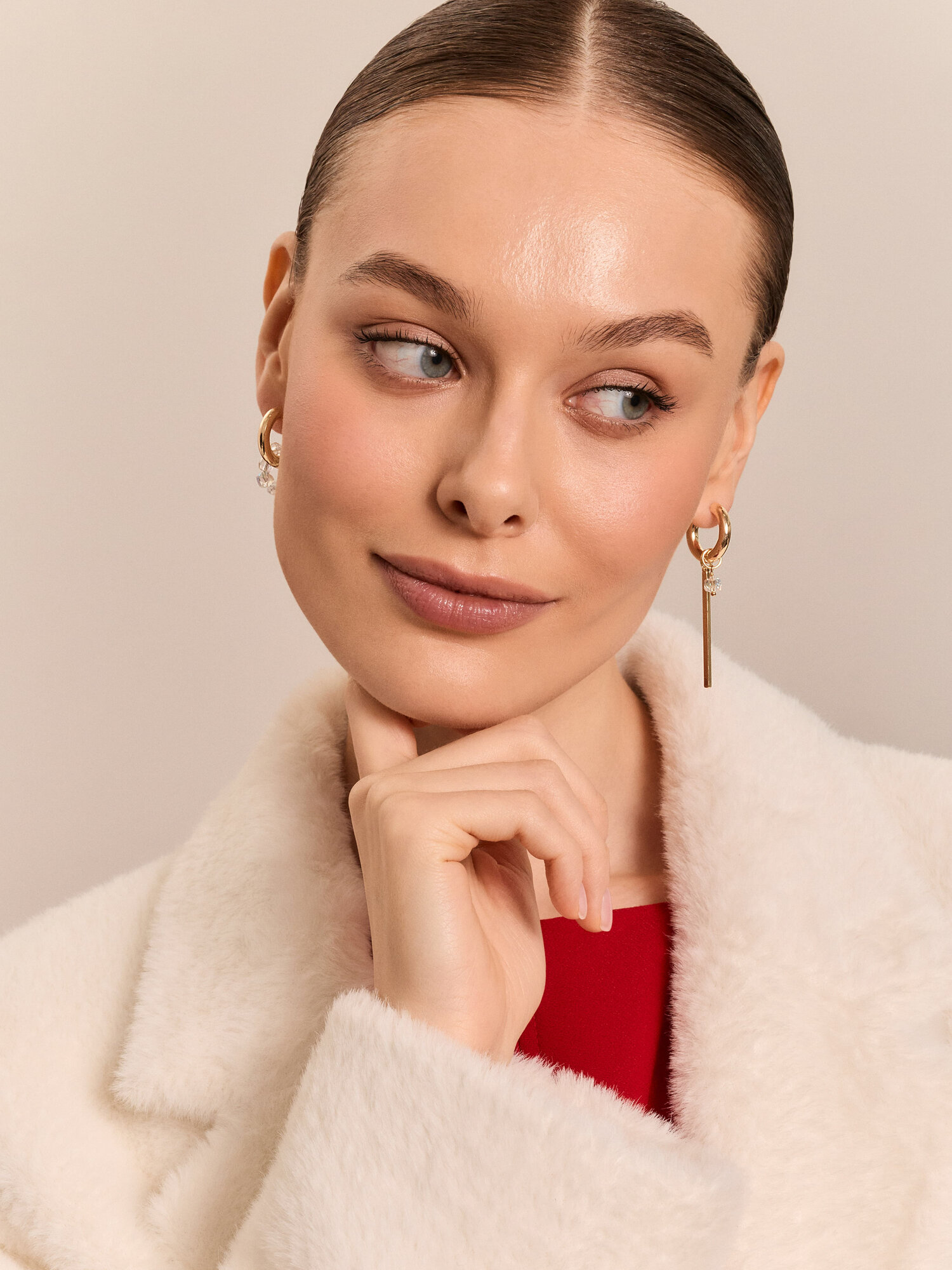 Серьги-трансформеры ELTANIKA, желтый, белый — фото 1