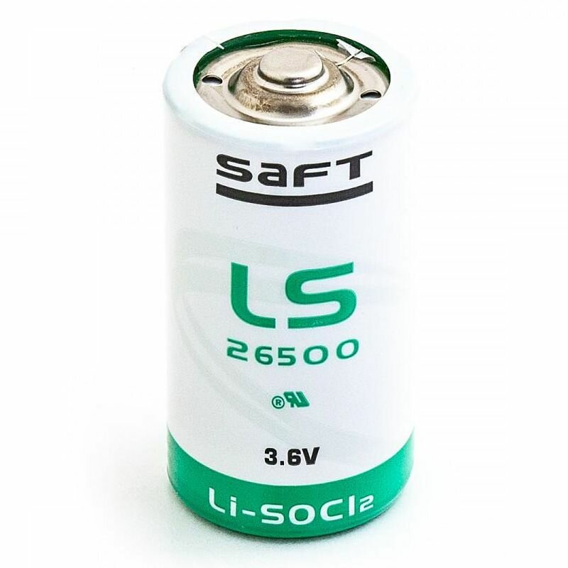 Батарейка литиевая SAFT LS26500 (A343/LR14/C) Li-SOCI2 3.6V 7700mAh (литий-тионилхлорид)