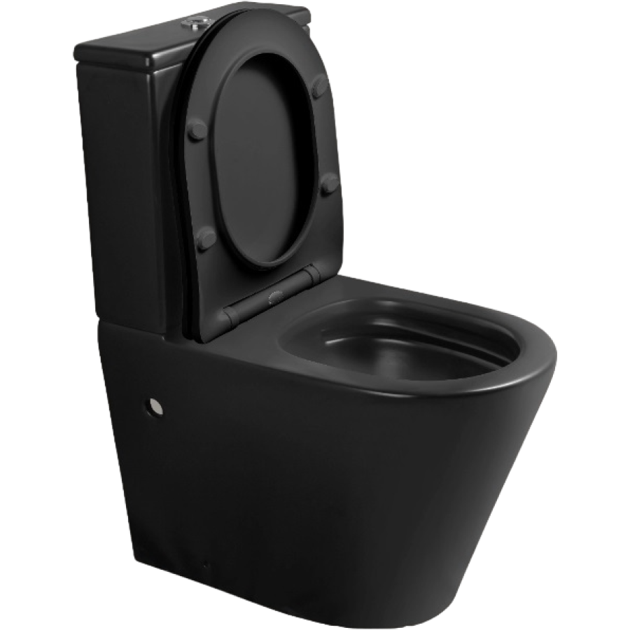 Унитаз-компакт Ceruttispa CT9865 с микролифтом, черный матовый - фото №4