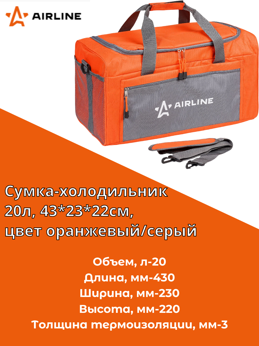 Сумка-холодильник (термосумка) 20 л 43*23*22 см (AO-CB-03) AIRLINE
