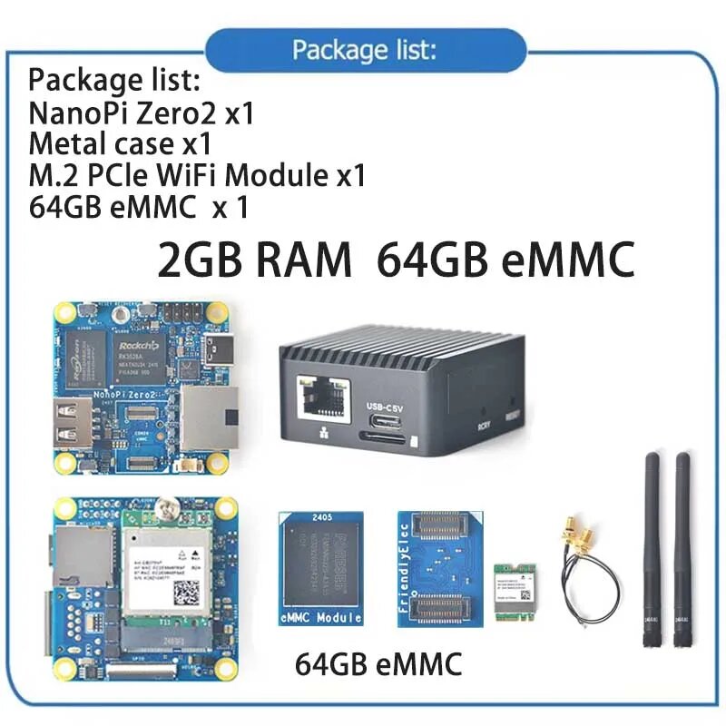 NanoPi Zero 2 Super Tiny Fast GigE компьютерная плата Geekdiytime
