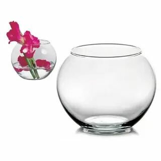 Ваза-шар "Флора"; стекло; 420мл; D7см, H8см; прозр.