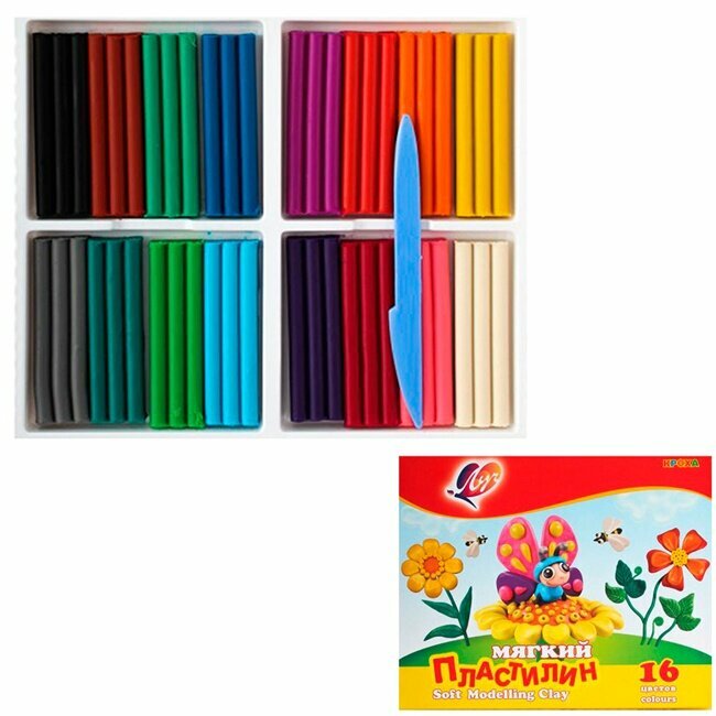 Пластилин Луч "Кроха", мягкий, 16 цветов (28С 1646-08)