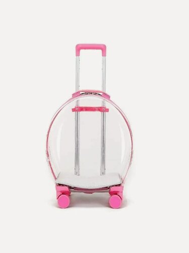 Изображение товара Переноска-чемодан для животных на колесах прозрачный