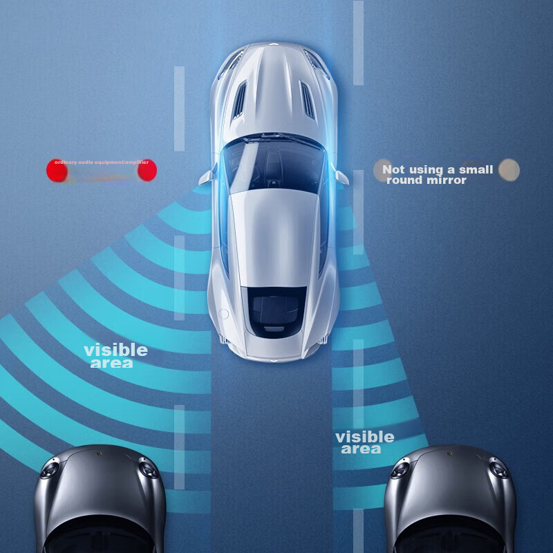 Зеркала Заднего Вида Xiaomi Baseus Car Rearview Mirror, Small Round Mirror, Reversing Aid, Wide-Angle Adjustable Blind Spot, Reversing Helper, Compatible with Xiaomi SU7