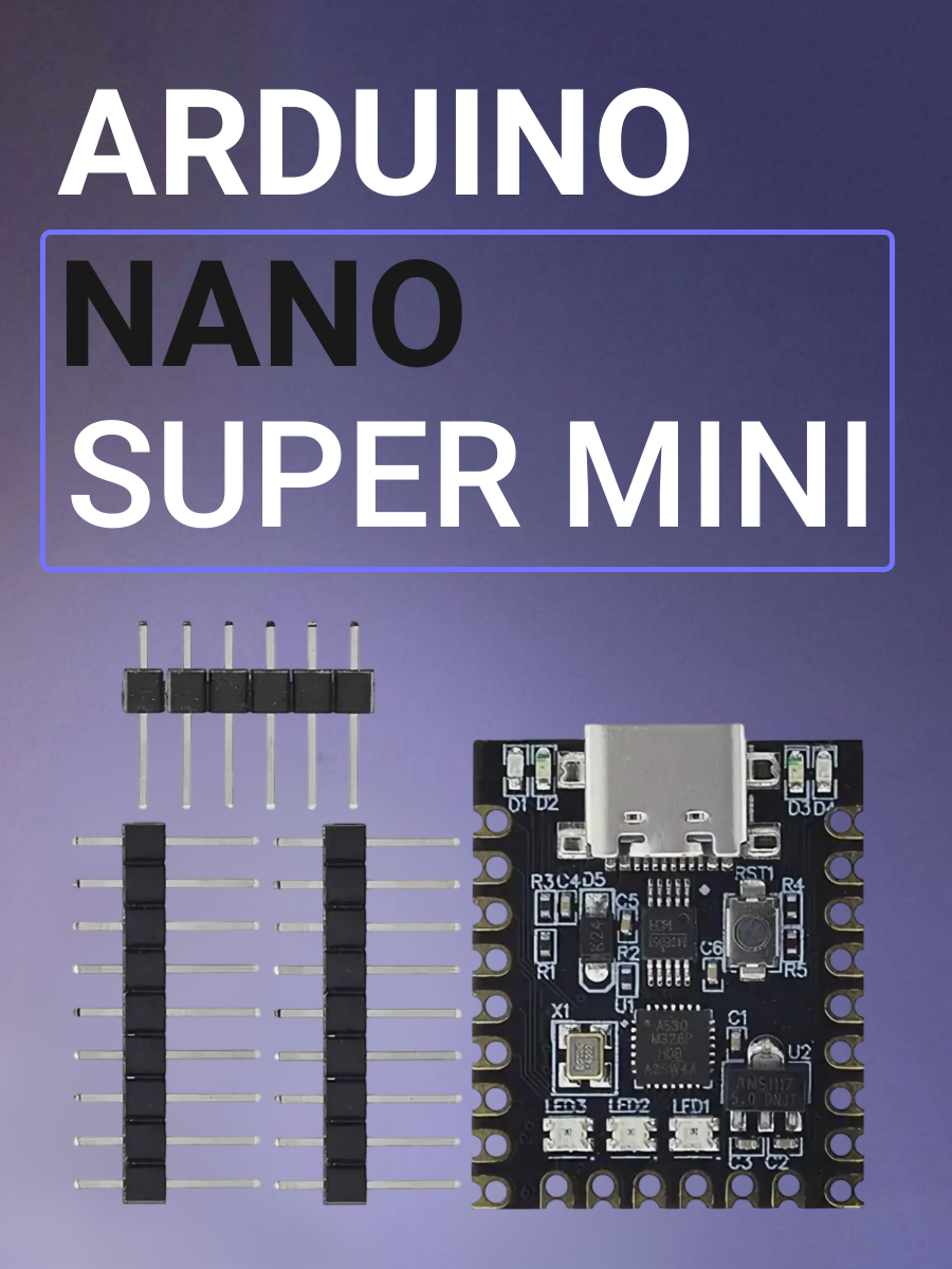 Arduino NANO Super Mini Atmega328 CH340 Type-C (пины не припаяны) — фото 1