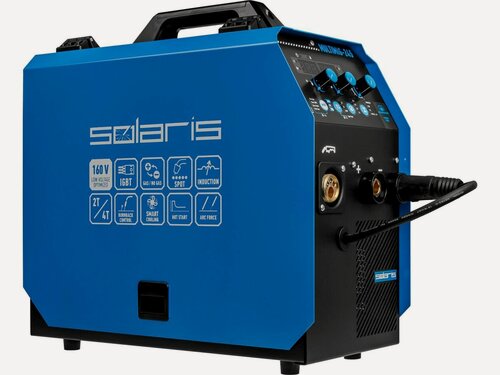 Изображение товара Полуавтомат сварочный с газом для дома Solaris MULTIMIG-245 MIG/FLUX/SPOT/MMA/TIG 2T/4T (SL5712-4)