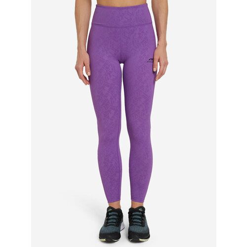 фото Легинсы спортивные athlex jacquard leggins, размер 44, фиолетовый