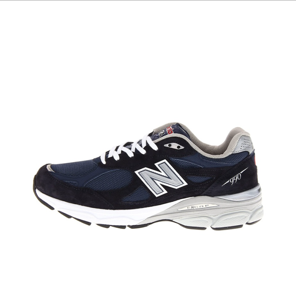 Кроссовки New Balance 990v3, полнота B (US)/ на среднюю стопу, размер EU43, темно-синий