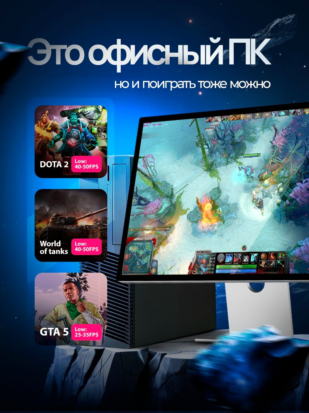 Компьютер Системный блок пк Lenovo M79 AMD A10 7800 32gb ram 512gb SSD Мини Сервер — фото 1
