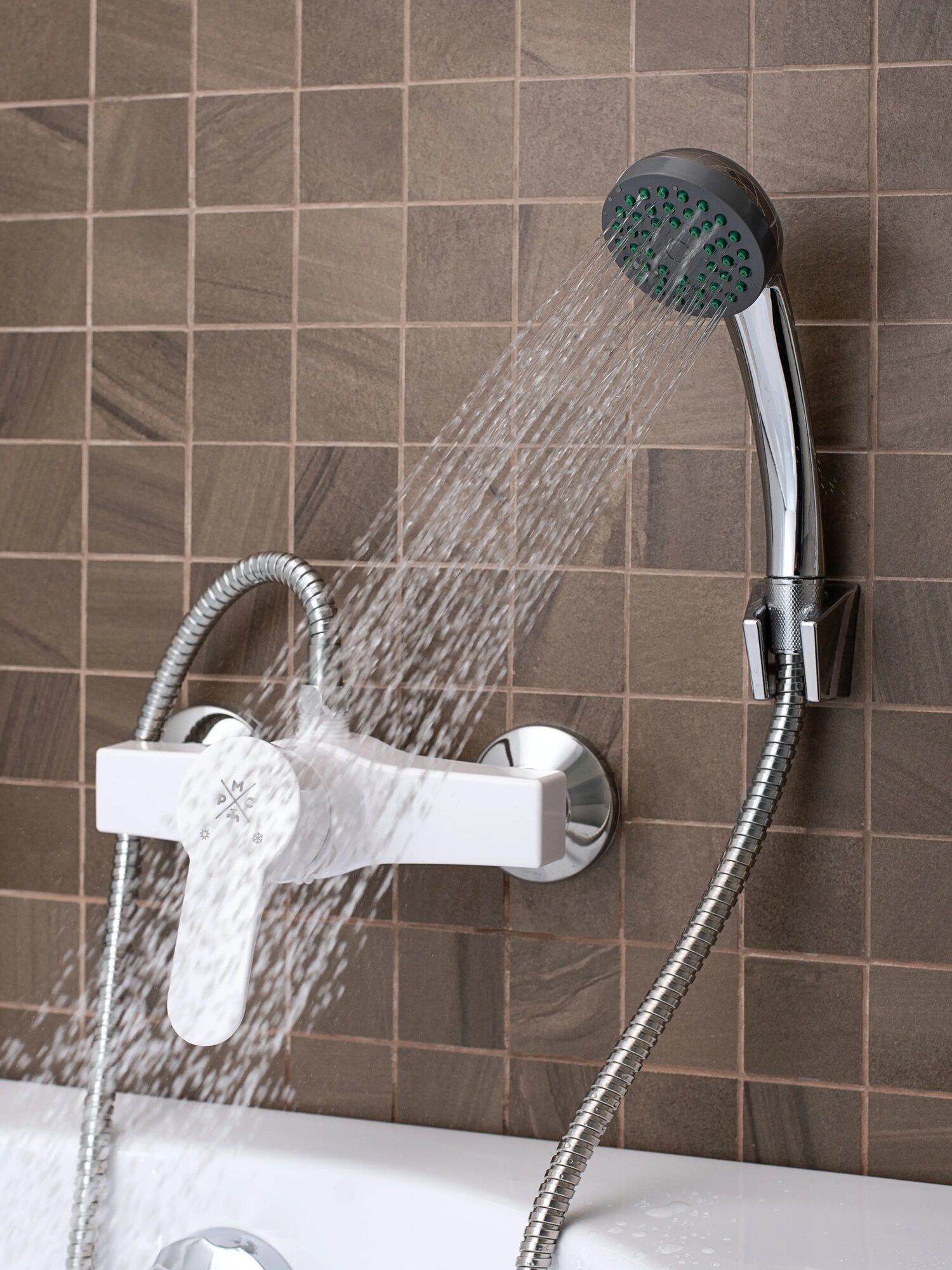 Смеситель для душа с переключателем, РМС PL5-003, пластик ABS, гарантия — фото 1