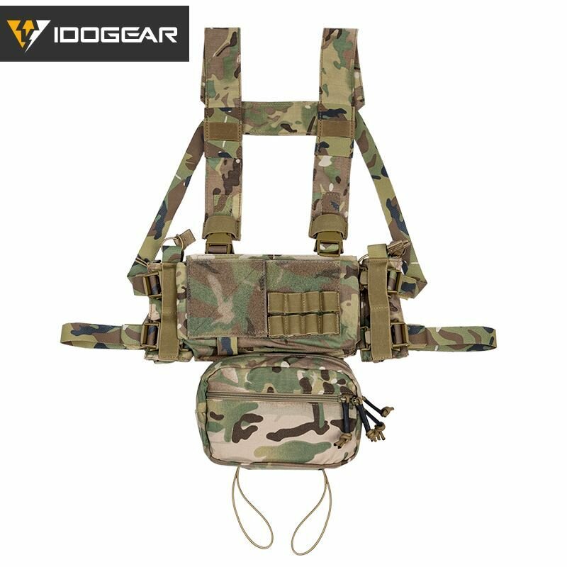 Разгрузочная система IDOGEAR Модульный легкий охотничий жилет Тактическое нагрудное снаряжение MK3 с подсумком на 5.56 патронов 3317