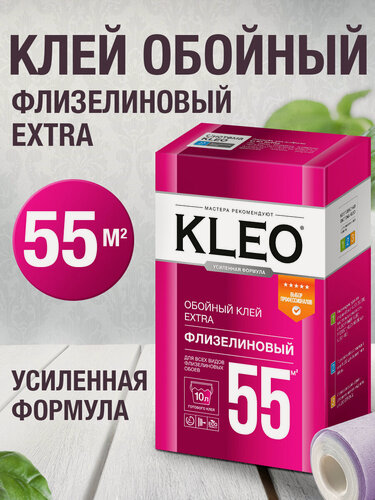 Изображение товара Клей обойный для флизелиновых обоев KLEO EXTRA, 380 гр, 55 кв. м.