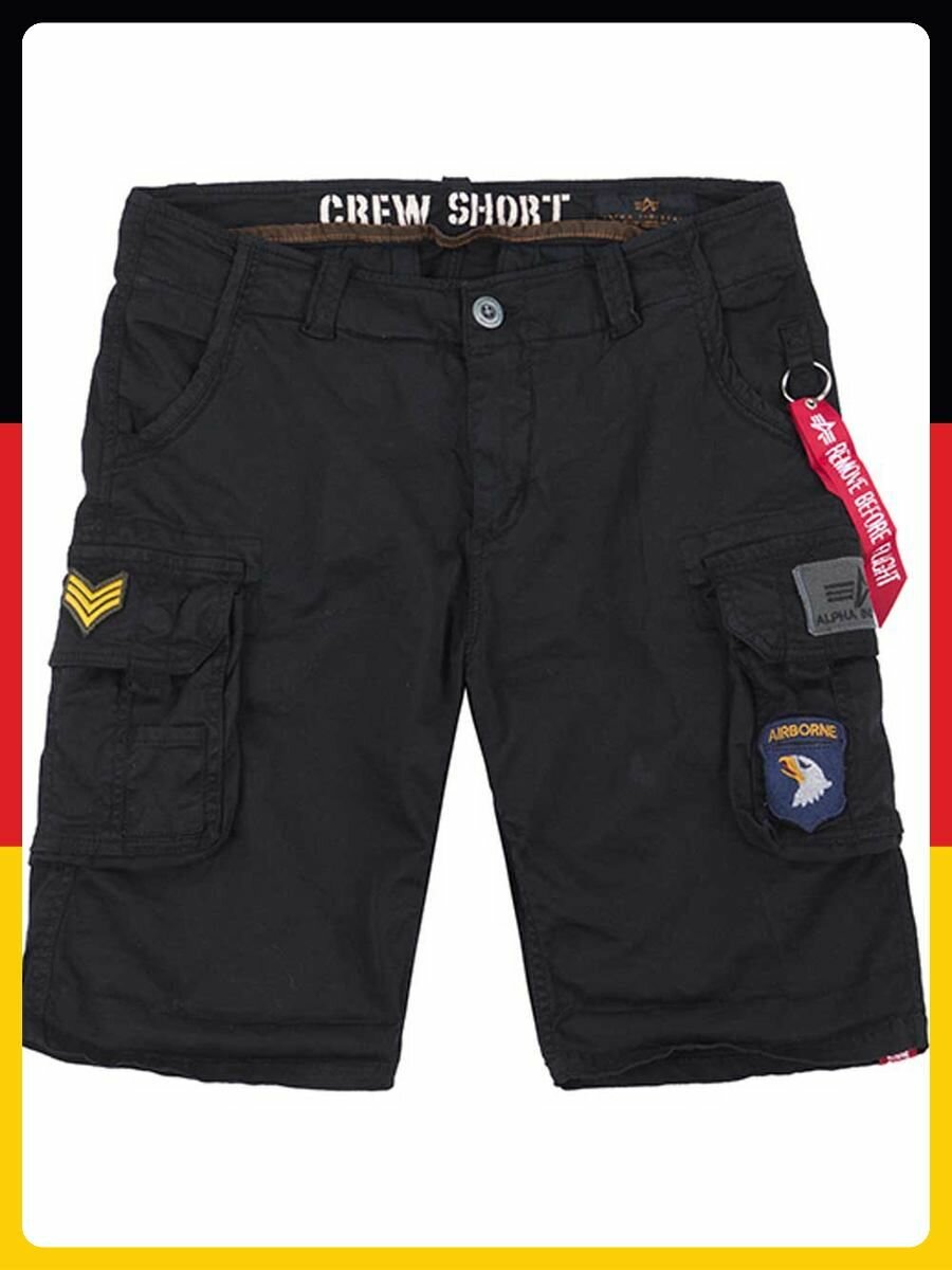 Шорты спортивные ALPHA INDUSTRIES, размер _36, черный