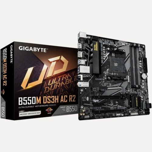 Изображение товара Материнская плата Gigabyte B550M DS3H AC R2 (AM4, mATX)
