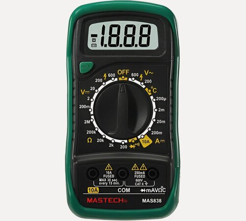 Изображение товара Мультиметр цифровой Mastech Mas838 с функцией фиксации измерений