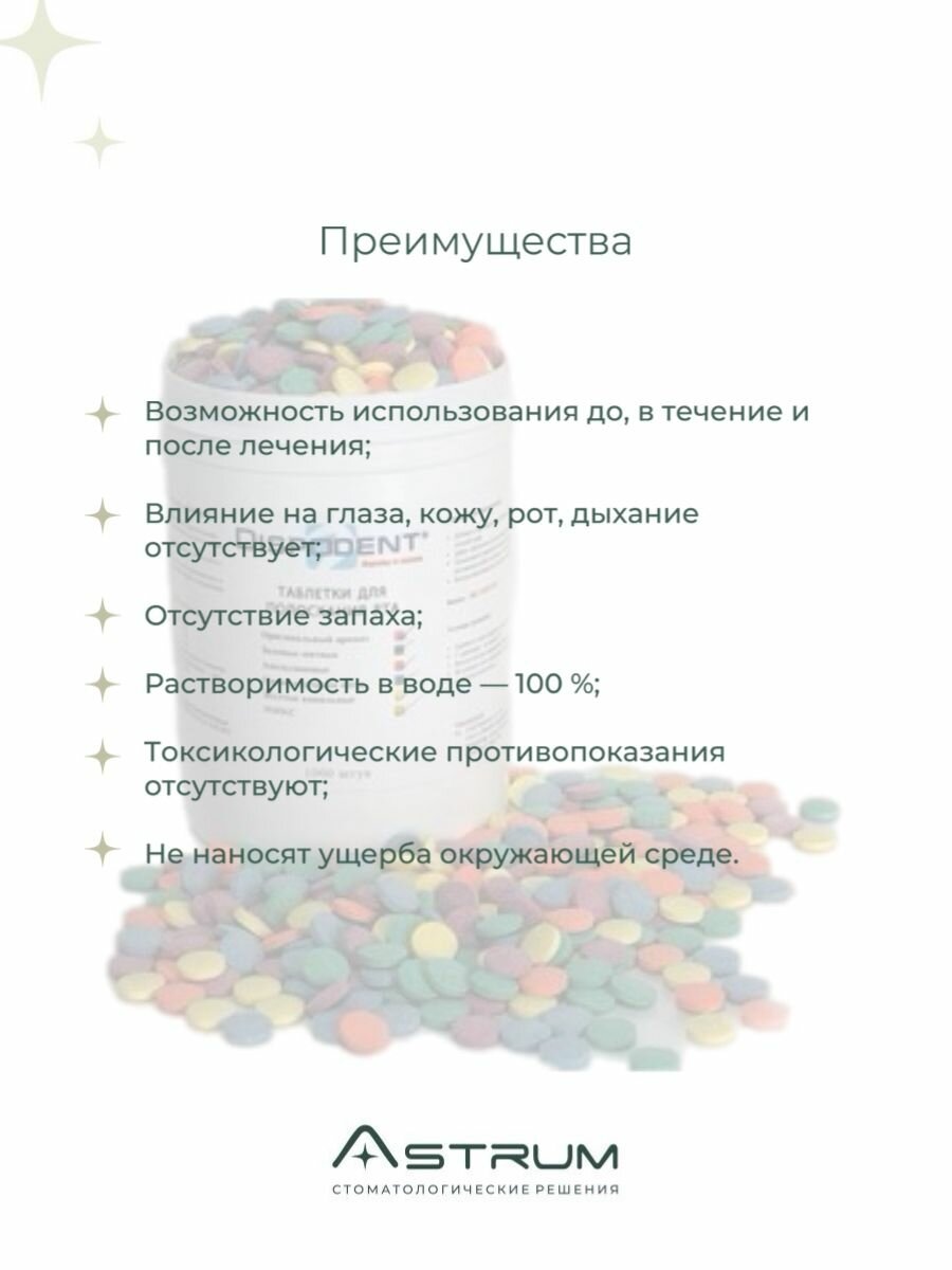 Картинки Таблетки для полоскания рта Мята Дисподент 1000шт