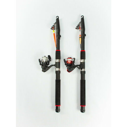 Удилище телескопическое в сборе (катушка + леска + поплавок + грузило) 3,5 метра, комплект 2 шт.