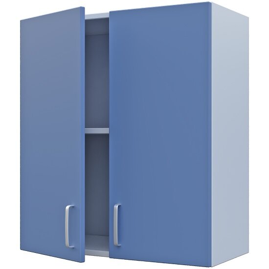 Шкаф Феликс навесной 60см Ялта ПК-ПЛМ-Ш68Х60Н/НС-В1-1226 Белый+ Дымчато-голубой