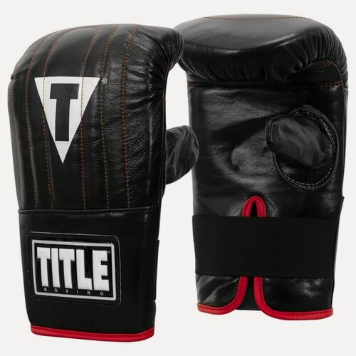 Изображение товара Перчатки снарядные TITLE Boxing Professional Old School Leather Bag Boxing Gloves 3.0, размер L, черные