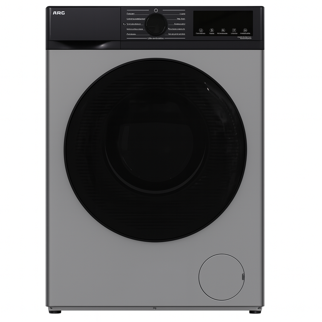 Стиральная машина ARG JG80-A212VEG, инверторный мотор, фронтальная, 8 кг, 1200 об/мин, защита от протечек, серый