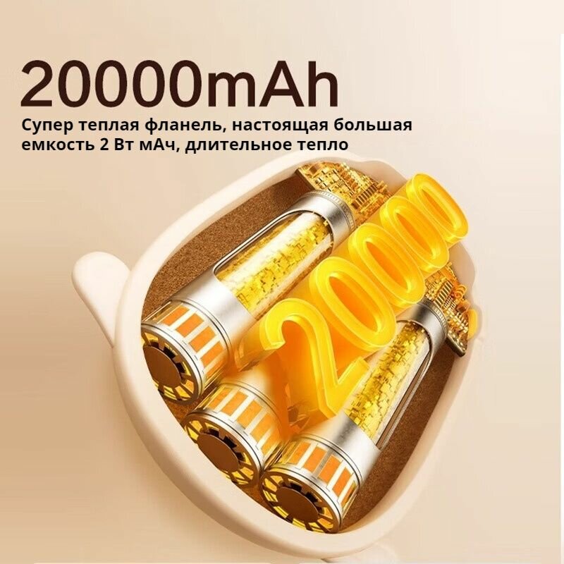 Электрогрелки Xiaomi Xiaomi грелка для рук войлок 20000мА бежевый овца