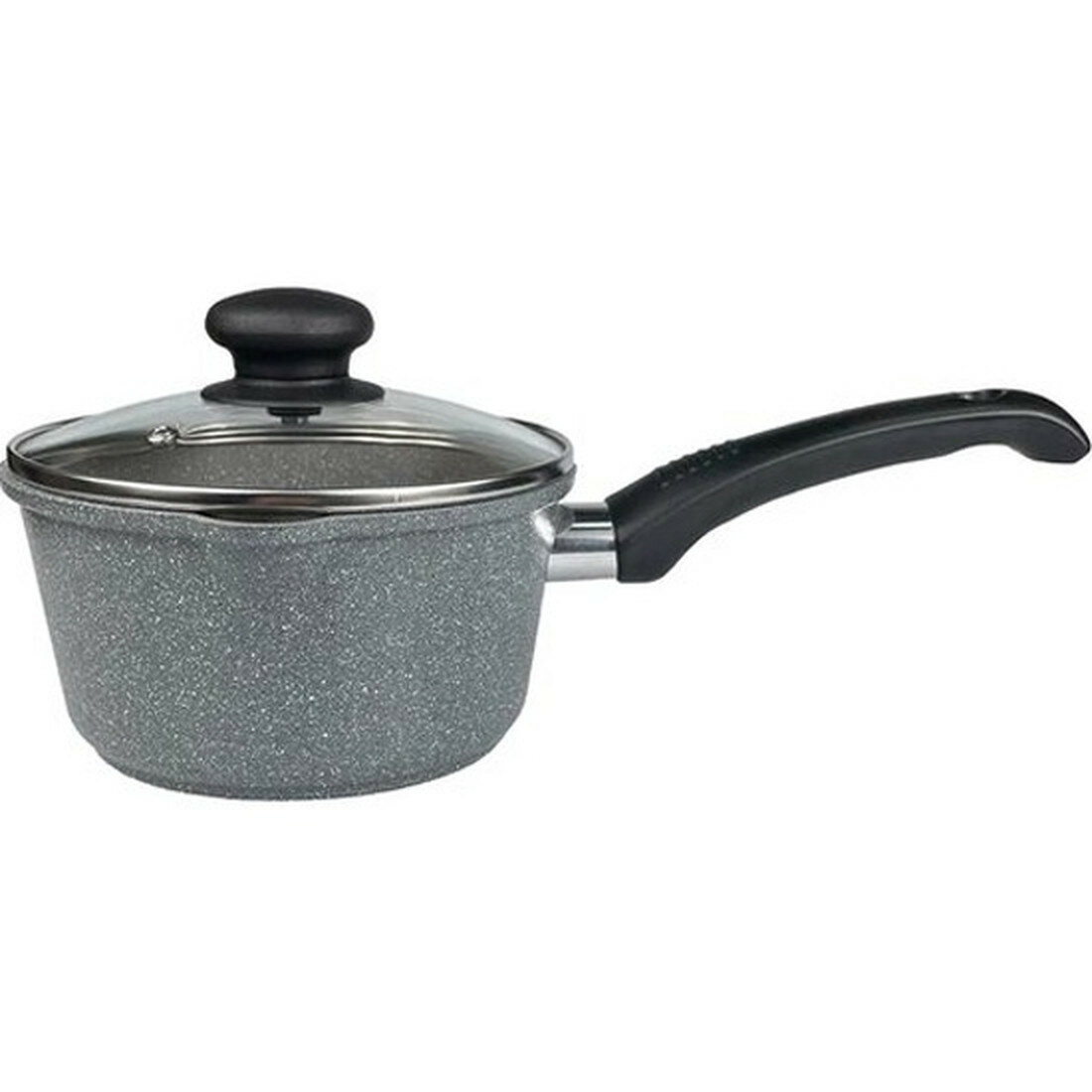 Ковш Panairo 1 4л  с крышкой  Sogretta  из литого алюминия SGRT 14 KO K