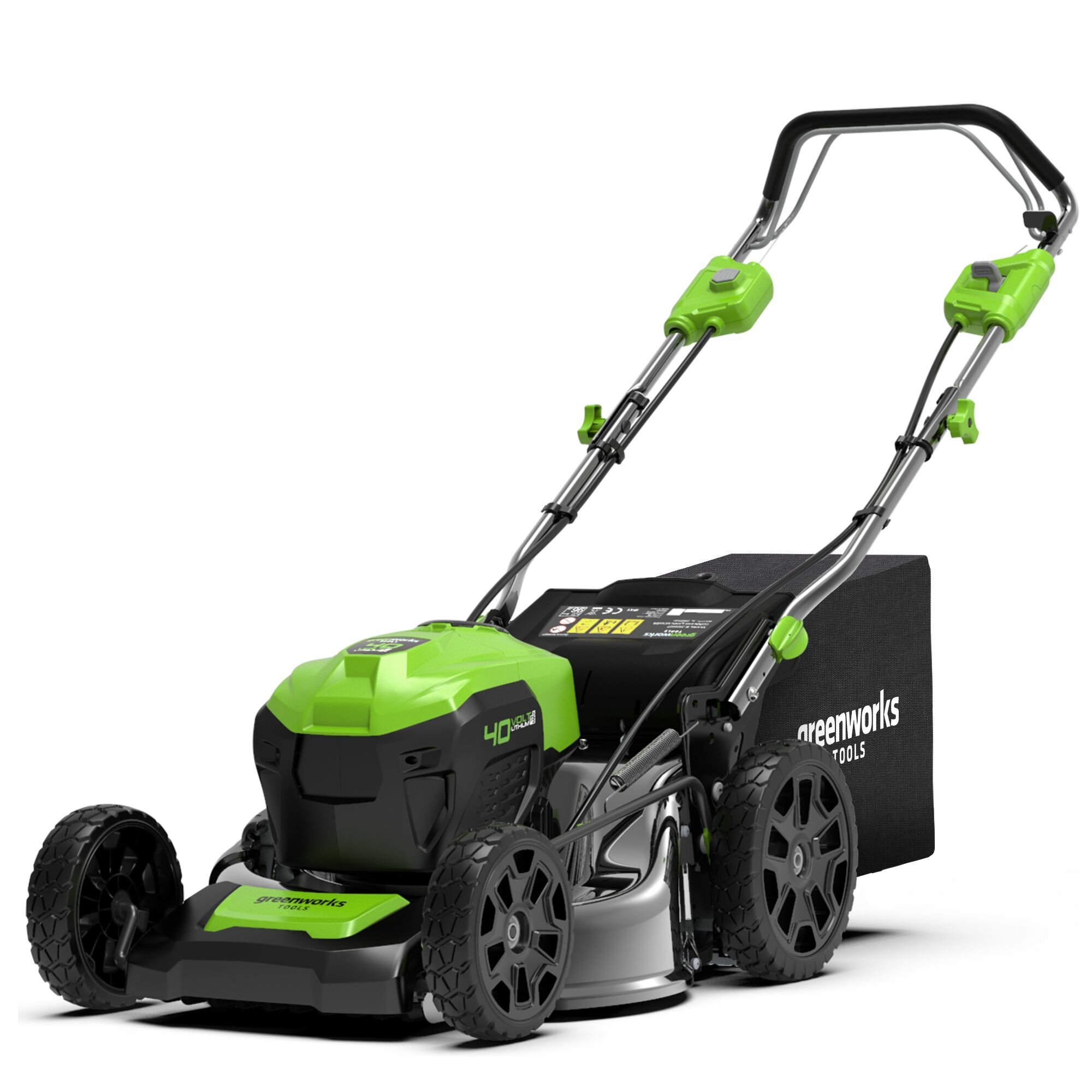 Газонокосилка аккумуляторная Greenworks GD40LM46SP, 40V, 46см, самоходная, бесщеточная, c 1хАКБ 8 Ач и ЗУ , 2506807UH