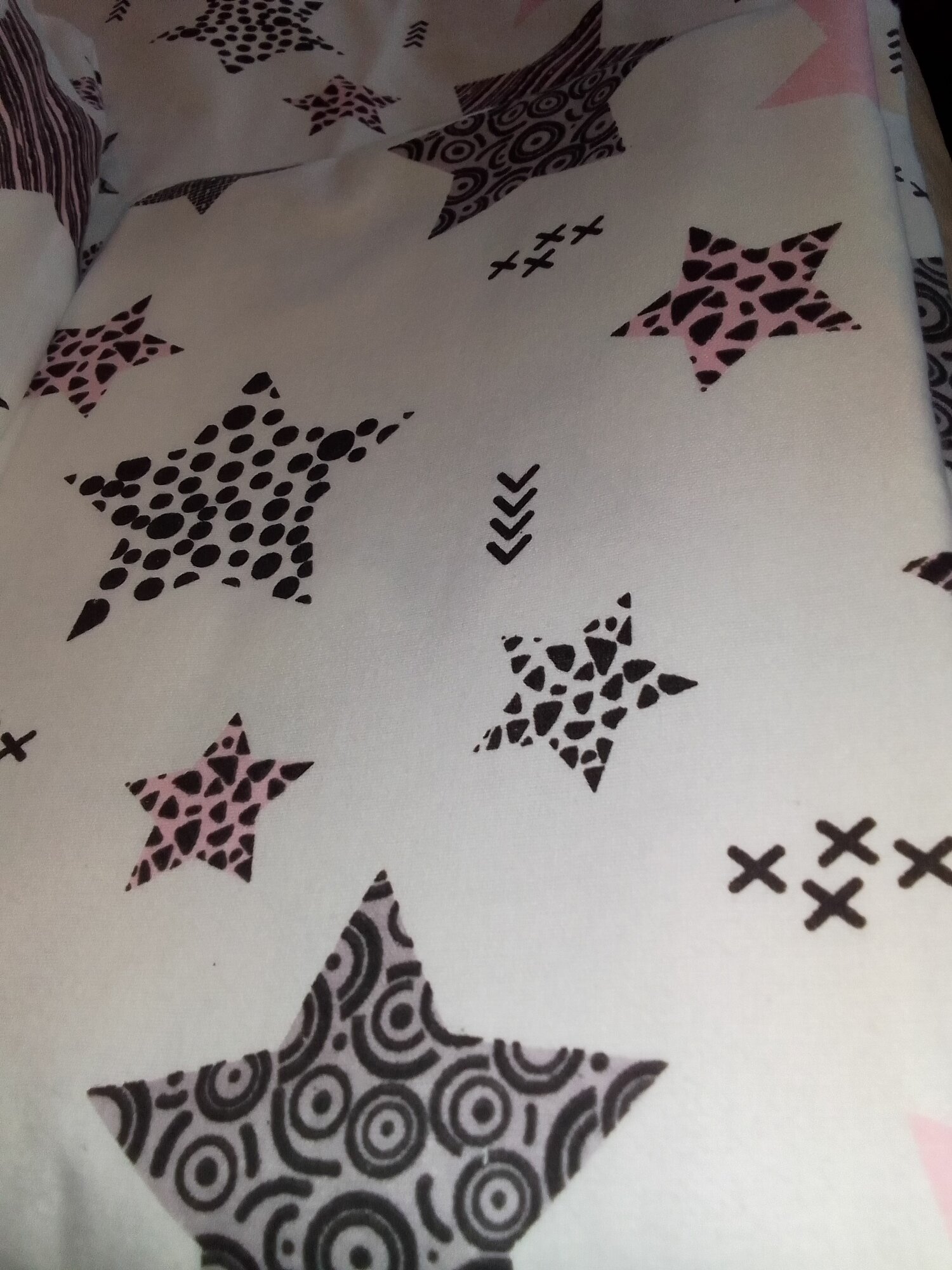 Простыня Фланель Большие Розовые Звезды 150*220