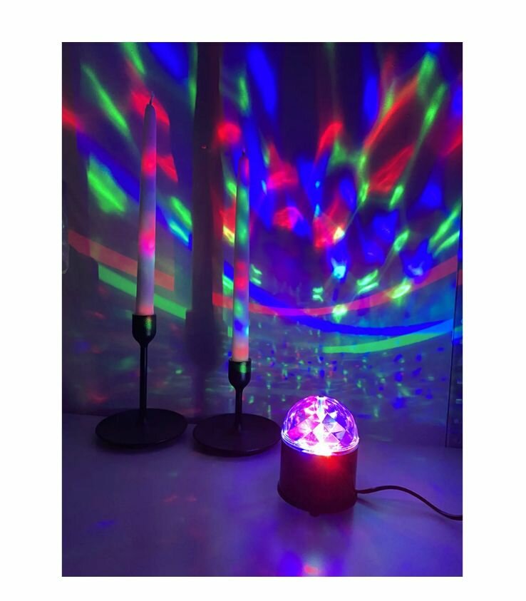 Светильник-проектор светодиодный RGB Disco 1x0.3 Вт