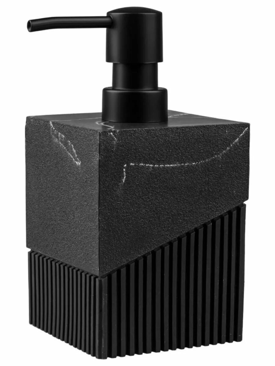 Диспенсер дозатор для жидкого мыла на кухню и в ванную PERFECTO LINEA Element Marble черный (35-618601)