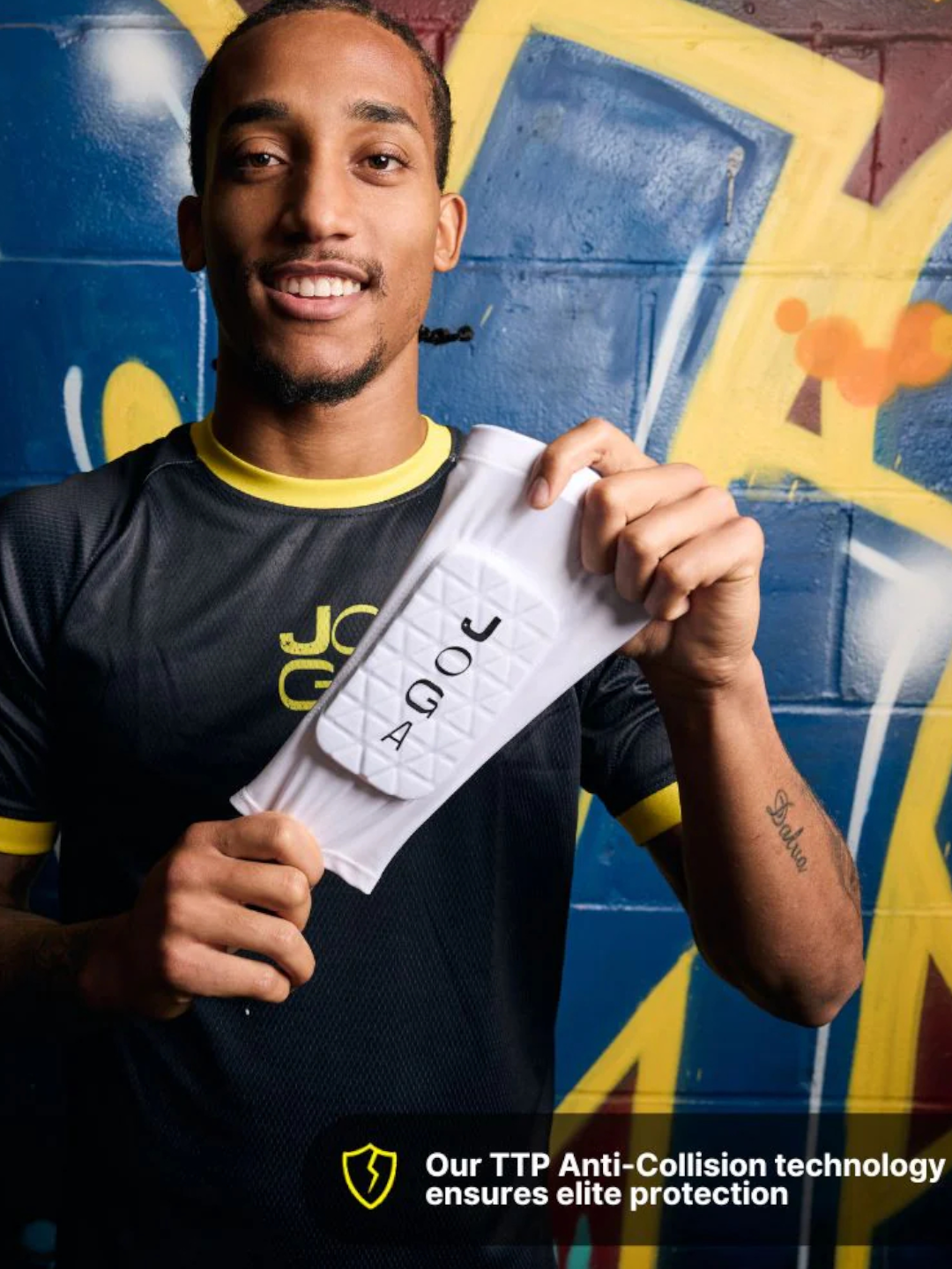 Защитные накладки на колени JOGA, для футбола, двухцветные, черные и белые оригинал