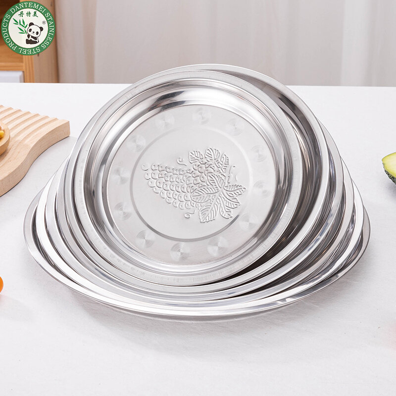 Поднос металлический 28 см круглый — фото 1