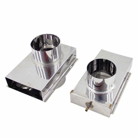 Двухуровневая вентиляция для бани КуБасту, вертикальная, нержавеющая сталь — фото 1