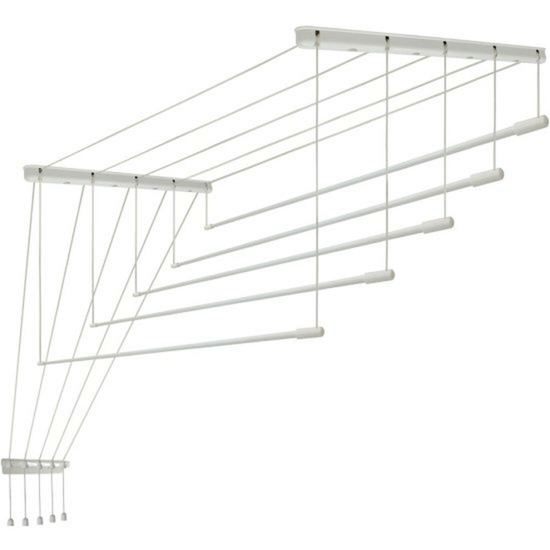 Сушилка потолочная Anyday для белья алюм  5 пр  1 7 м  белая 005348