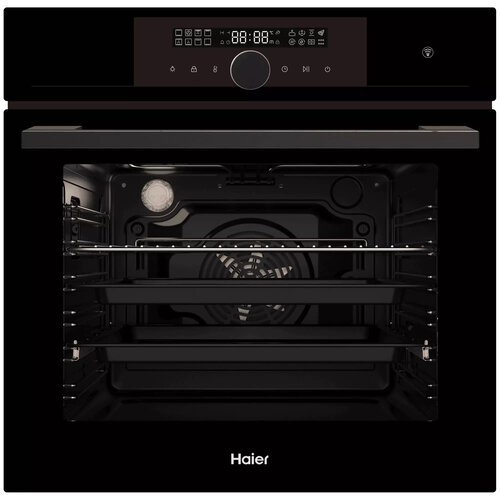 Встраиваемый электрический духовой шкаф Haier HOX-FP5RAGB черный, 76 л, 16 режимов — купить, цена, характеристики