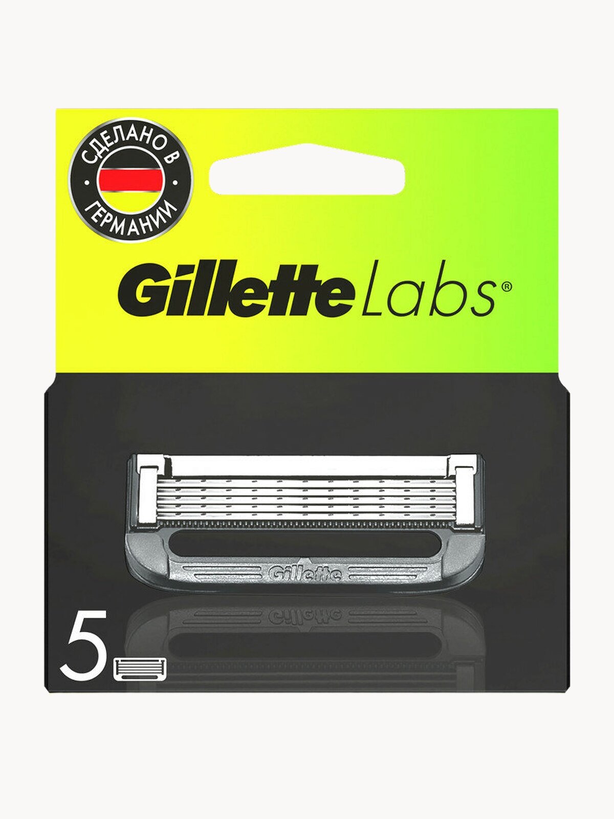 Сменные кассеты Gillette Labs для мужской бритвы, 5 шт.