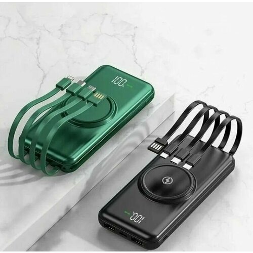 Power Bank 20000 mah Повербанк для телефона Внешний аккумулятор с беспроводной зарядкой 1899₽