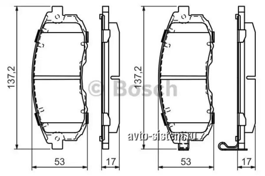 Тормозные колодки Bosch - фото №12