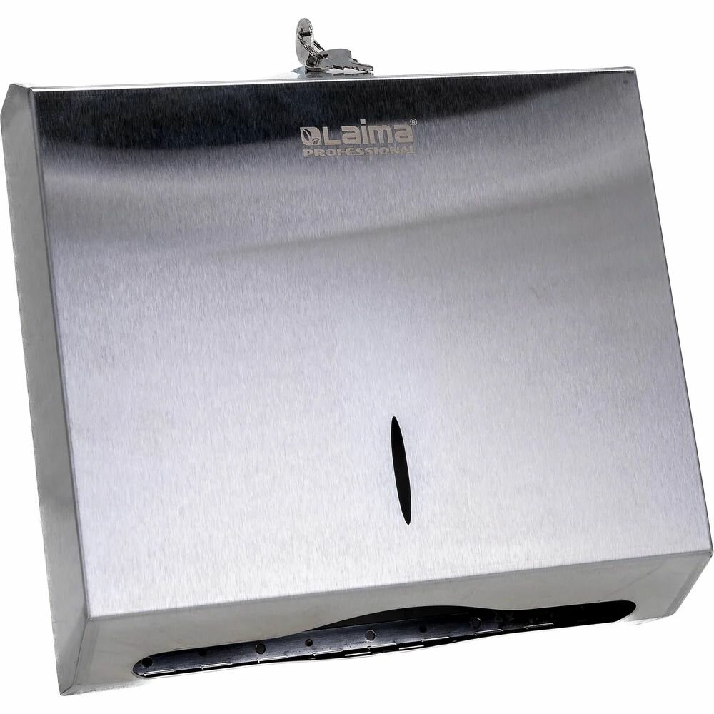 Диспенсер для полотенец LAIMA PROFESSIONAL INOX H2 Interfold нержавеющая сталь, матовый 605694