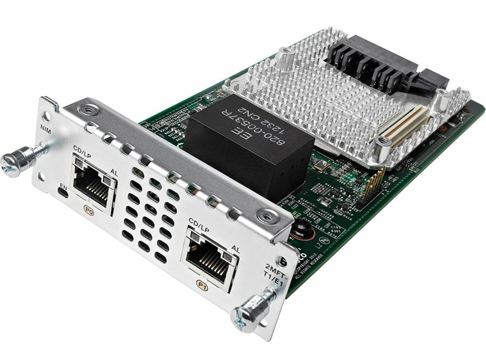 Модуль CISCO NIM-2MFT-T1/E1 2 port Multiflex Trunk Voice/Clear-channel Data T1/E1 Module