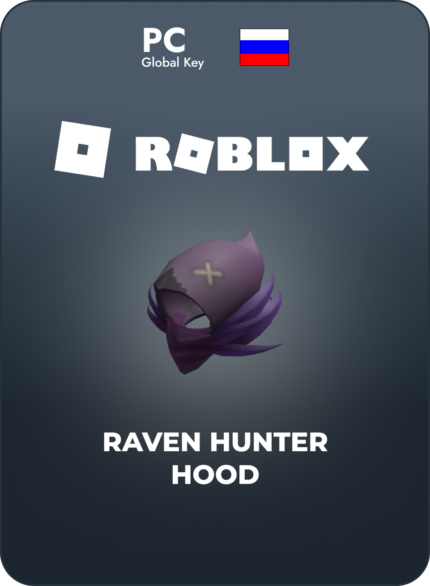 Код активации скина Roblox Raven Hunter Hood - Tower Defense Simulator / Подарочная карта Роблокс / Skin Gift Card (Россия)