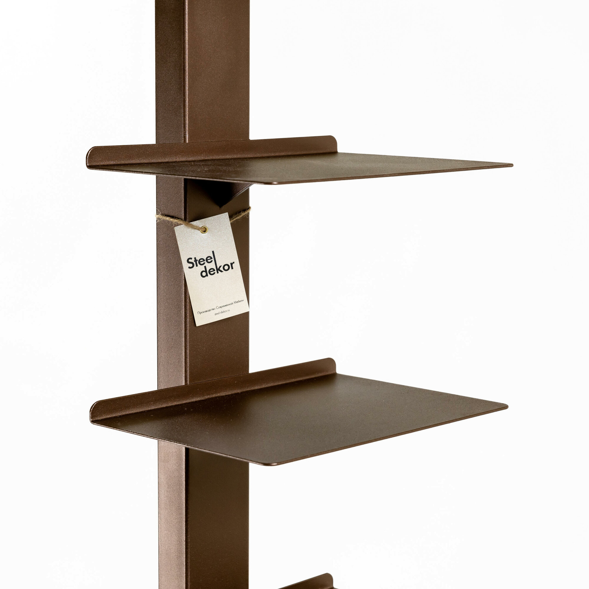 Стеллаж Steel Dekor, для книг, металл, цвет венге, 50 см х 35 см х 180 см — фото 1