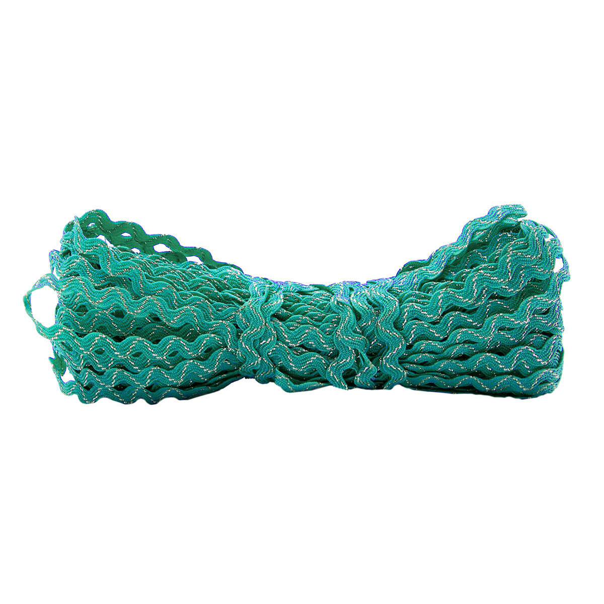 С3584 Тесьма декоративная вьюнчик с метанитью, 5 мм*20 м (бирюза) — фото 1