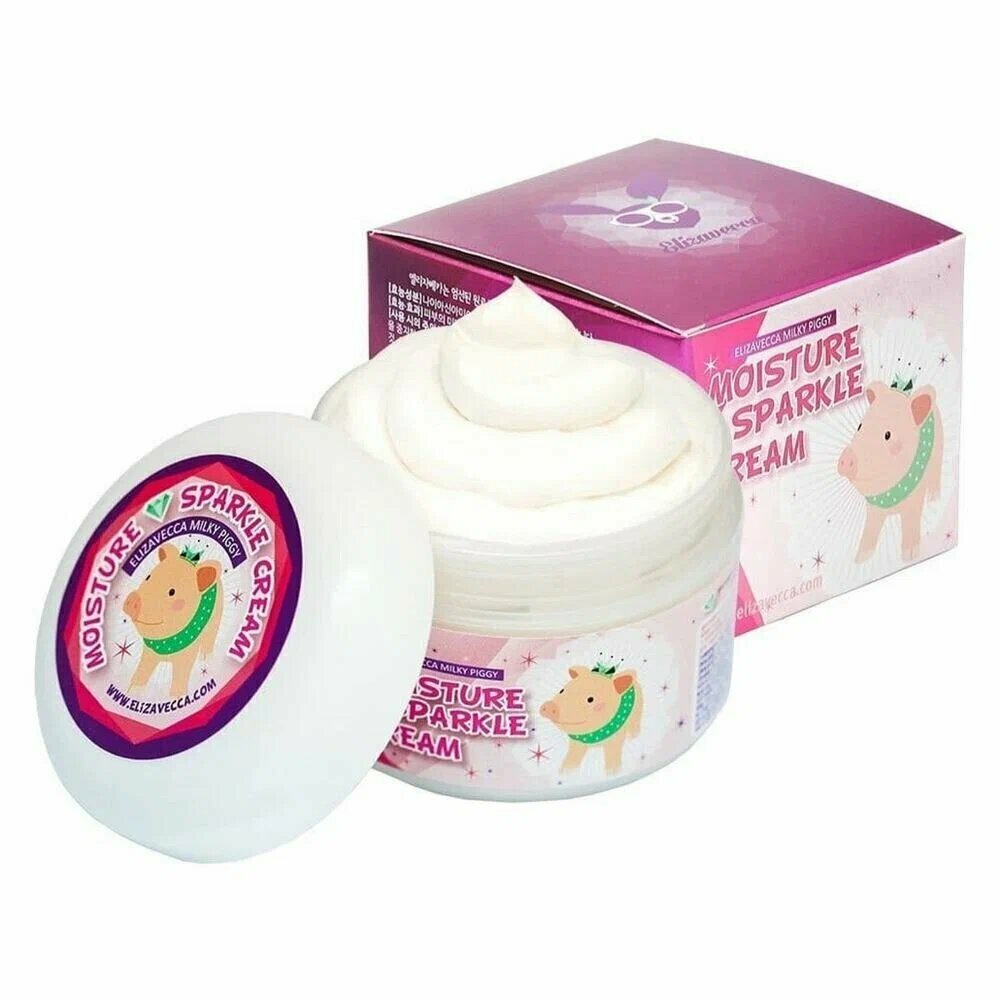 Крем Elizavecca, Milky Piggy Moisture Sparkle Cream, увлажняющий с эффектом сияния, 100 г
