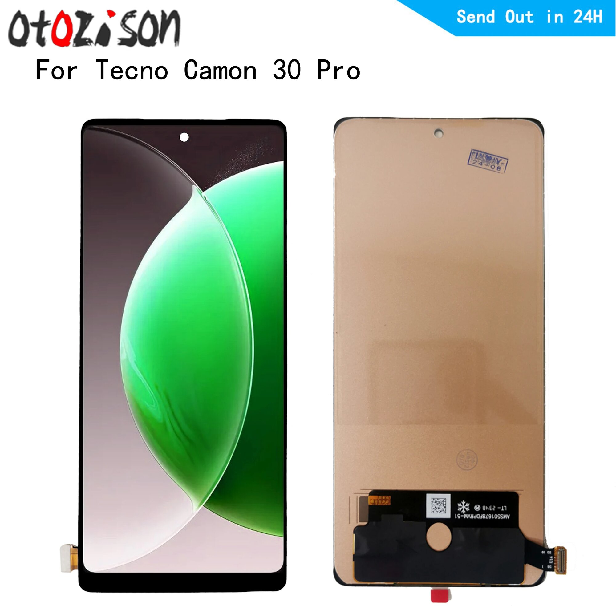 6,78 "ЖК-дисплей incell для Tecno Camon 30 Pro, сенсорный экран с дигитайзером и рамкой в сборе, дисплей для Tecno Camon 30 Pro, AMOLED No Frame