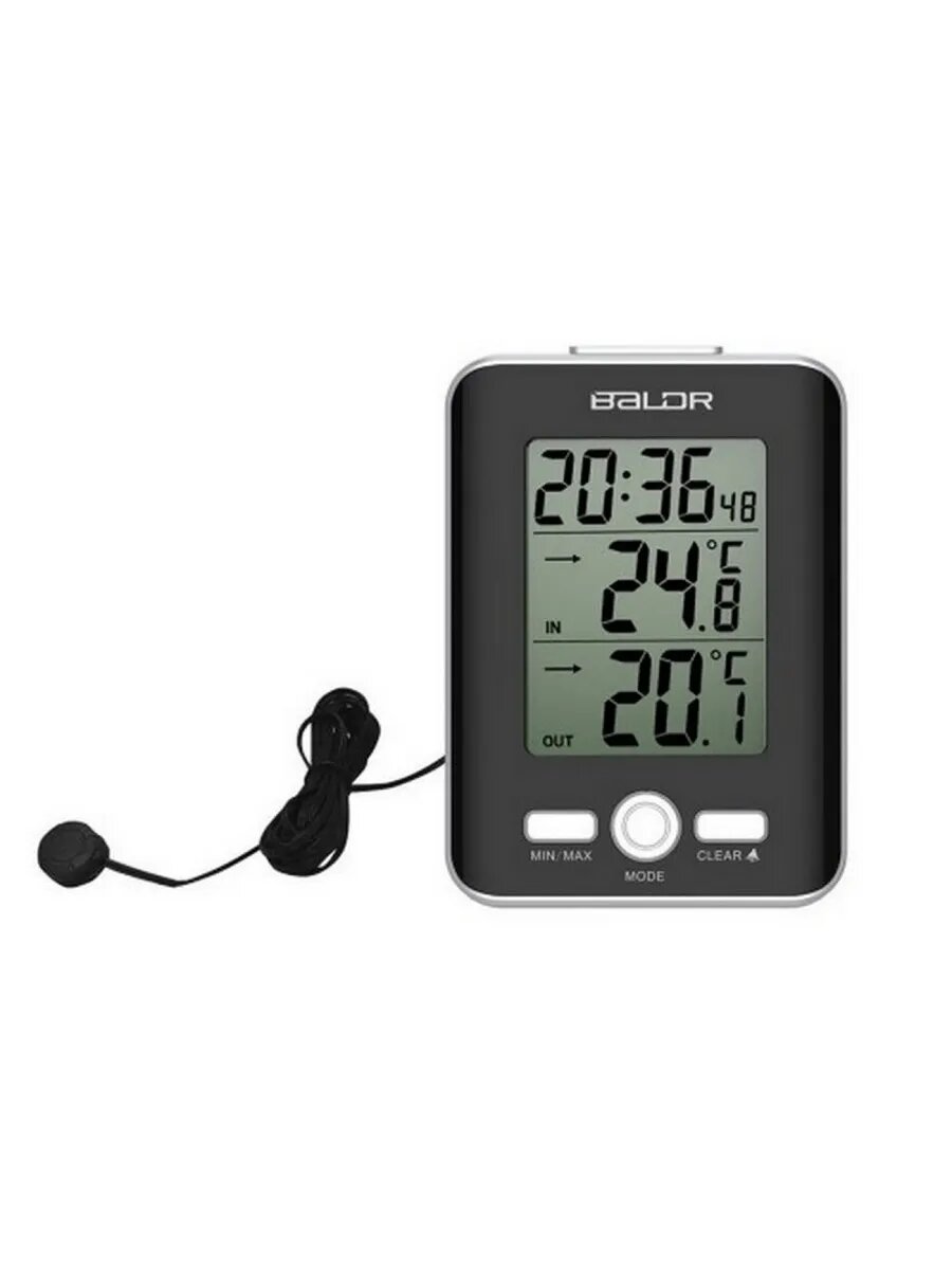 Цифровой термометр BALDR B0129ST2C, черный