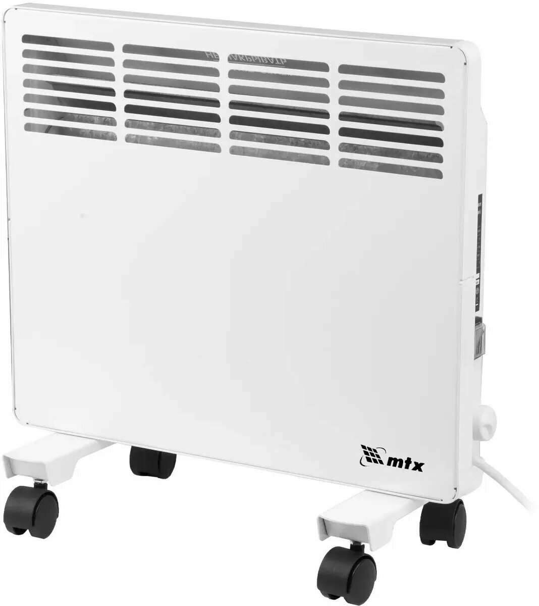 Изображение Конвектор MTX КМ-1000.1, 1000Вт, с терморегулятором, белый [98124]